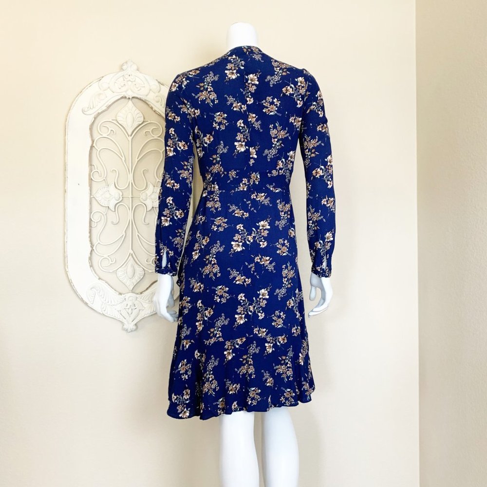 ❌SOLD❌ Ripe | Maternity Women's Blue Floral Print Long Sleeve Dress | Size: S - Picture 8 of 9